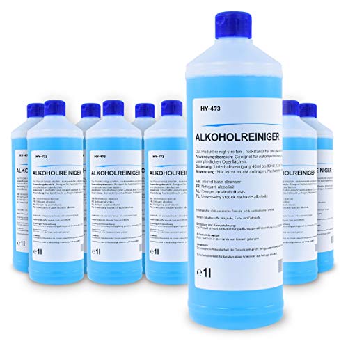 Hypafol Alkoholreiniger 12x1l – Premium Flächen-, Boden- & Glasreiniger I Effizientes Reinigungsmittel Konzentrat I Rückstands-& streifenfreier Reiniger in Lebensmittelverarbeitung I Glänzender Finish
