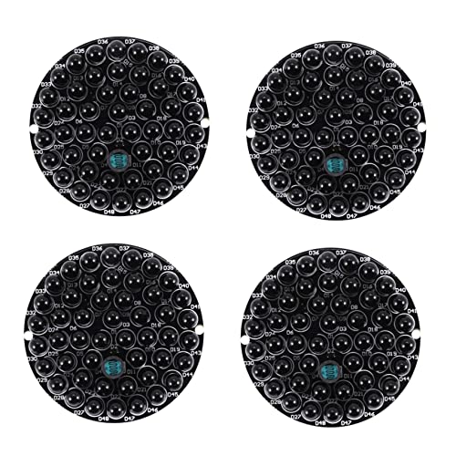 Bcowtte 4X IR Infrarot LED Platine 940Nm 48 Stueck IR Unsichtbar bei Keine Belichtung Lichtplatine