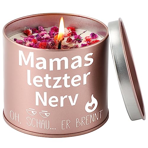 PRSTENLY Geschenke für Mama, 9OZ Stumpenkerzen Muttertagsgeschenke für Beste Mama, Geburtstagsgeschenk für Frauen, Geschenk Mutter Frau zum Ostern Muttertag Geburtstag Weihnachten