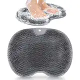 Fußbürste Dusche Fußmassagegerät, Fußwäscher Bath Massage Pad mit Rutschfesten Saugnäpfen, Silikon Matte Badematte für Pediküre, Fußpflege Entspannung
