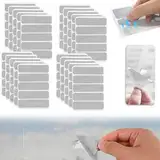 Fliegengitter Reparatur Set,100 Stück Fliegengitter Reparatur Klebeband Selbstklebend Glasfaser Reparatur Insektenschutz Fenster Reparatur für Tür Loch (1,5 x 6 cm) Fensterscheiben Reparaturflicken