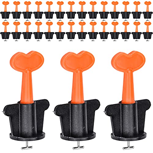 50 Stk Fliesen Leveler Fliesen Nivelliersystem Kits 1mm bis 6mm Fliesen Abstandshalter Wiederverwendbar Fliesen Leveling System Verstellbar für die Fliesenverlegung von Wänden Böden