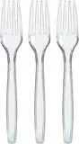 Mehrweggabeln 1000 Stück - Gabel - Deluxe - Gabel transparent 19 cm - Besteck - stabil - spülmaschinenfest - wiederverwendbar - transparent - Party - Hochzeit - Catering - Events - Geburtstag