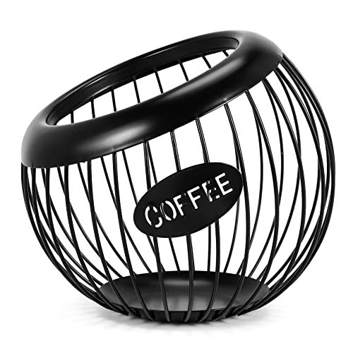 FutureHight Kaffee Regal Halter, K-Tassen- und Espresso Kaffee Regal Organizer mit Großem Fassungsvermögen, Aufbewahrung Korb für Kaffee Kapseln Aus Metall