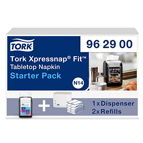 Tork Xpressnap Fit Serviettenspender Starter Pack - 962900 - N14 + Serviettennachfüllungen (2 x 120 Blatt)