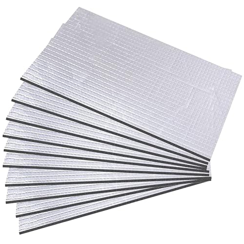 MIGIFTDY 5mm Dämmmatte, Auto Schallschutzmatte, Isolierung Matte Schallschutz, Alubutyl Matte, Selbstklebend Anti Dröhn Fahrzeugdämmung Dämmung, Lärmschutz, Schalldämmung und Antivibration