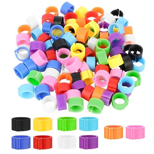 EIHI 100 Stück 8mm Taubenringe Tauben Fußringe Vogel Fußringe Geflügel Band Tauben-Beinringe Klemmringe Für Vögel Identifikation Fußring Zum Markierung Für Vogel,Papagei,Taube,Wachtel