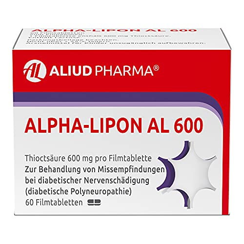 ALIUD PHARMA Alpha-Lipon AL 600, 60 Filmtabletten: Mit Alpha-Liponsäure, bei diabetisch bedingter Nervenschädigung