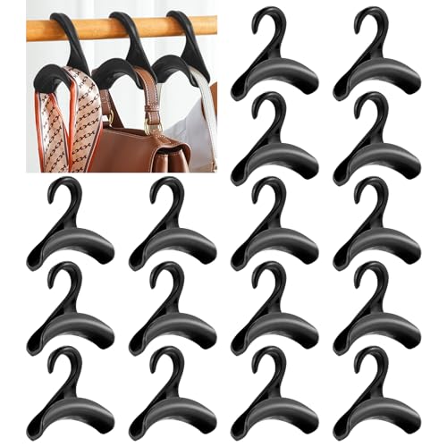 Regerly Handtasche Kleiderbügel Haken Schrank, 16 Stücke Haken für Taschen Rucksäcke taschen aufhänger taschenaufhänger für hängende Rucksäcke Schulranzen Schal Gürtel und Krawatte