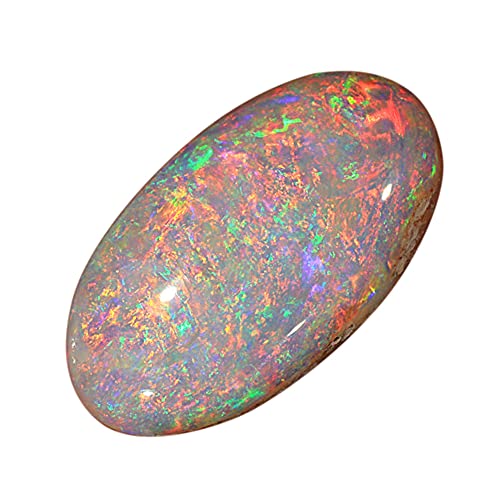 JAGDAMBA GEMS 9,25 Ratti / 8,55 Karat A+ Natürlicher australischer Feueropal Multi Feuer-Opal Multi Feuer-Opal Stein mit Labor Zertifikat Lose Edelstein für, Natürlicher australischer