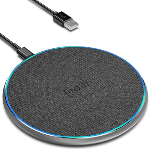 15W Wireless Charger, Eisreho Induktive Ladestation für iPhone 14/13/12/Pro/Max/Plus/Mini/XS/XR, AirPods, Induktions Kabelloses Ladegerät für Samsung Galaxy S25/S23/S22/S21/S20/Note 20, Huawei, Xiaomi