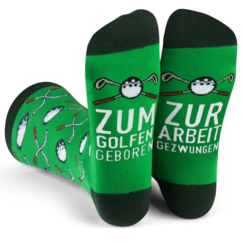 Lavley Zum Golfen Geboren, Zur Arbeit Gezwungen Socken für Männer die Golf spielen