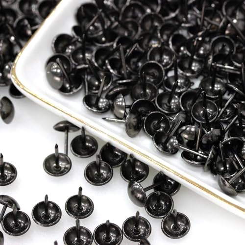 500 Stück Polsternägel, Basicon Vintage Möbel Nägel Bronze Thumb Tacks Polster Reißzwecken Reißnägel Antike Ziernägel Möbel Dekorative Nägel für Sessel Möbel Bett, 11x17mm Schwarz