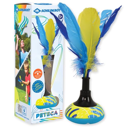 Schildkröt Neopren Peteca – Handfederball mit weicher Schlagfläche – Trend-Spiel aus Südamerika – Indiaca – Brazilian Shuttle