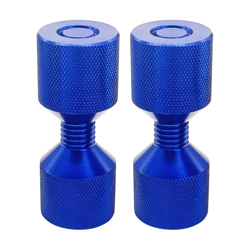 2 Stück Flansch Ausrichtstift Set, Flanschausrichtung 2-Loch-Pin Zweilochstift aus Aluminium mit Gewinde, 1-1/8 zoll Rohrmontage Werkzeuge, Blau