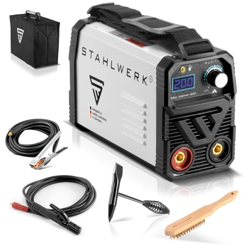STAHLWERK Schweißgerät ARC 200 MD – kompakt, leicht, tragbar, DC MMA, E-Hand, 200 A, IGBT-Single-Board, Hotstart, Anti-Stick & optionaler Lift-TIG-Funktion