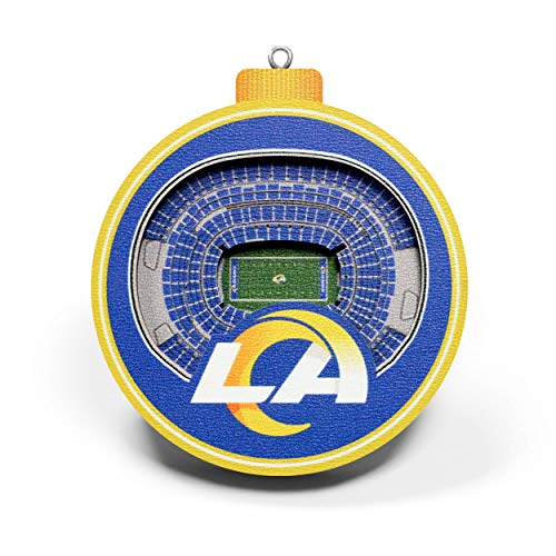 YouTheFan Los Angeles Rams 3D-Stadion-Ansicht-Ornamente, Team Colors, Einheitsgröße