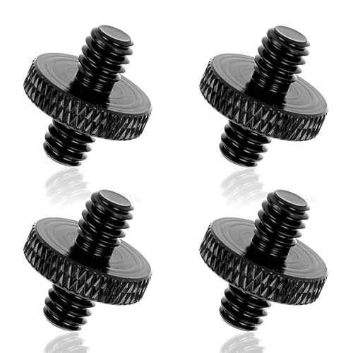 Giantree 1/4 Zoll Schraube, 4 Stück Gewindeadapter 1/4 Zoll Männlich auf 1/4 Zoll Männlich Schraube Stativ Adapter Kamera Stativ Adapterschrauben für Kamera Stativ Monopod