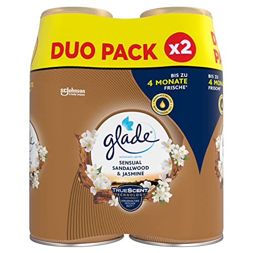 Glade (Brise) Automatic Spray Nachfüller, Raumduft, Sensual Sandalwood & Jasmine, 2er Pack (2 x 269 ml)