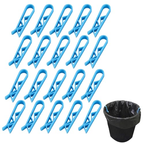 ZOKJSW Clips Halter Kunststoff für Mülleimer Küche 20 Pcs Clip Verschluss Mülleimer Clip Farbe zufällig