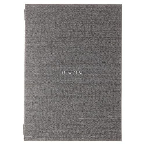 DAG Style, Speisekarte Restaurant A4 Linie Italy, Menü Restaurant mit Aufschrift "Menü", Farbe Grau, PU, 100% Made in Italy