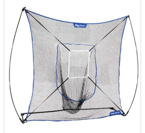 Baseball-Trainingsnetz mit verstellbarer Schlagzone, tragbares Übungsnetz, 2,1 x 2,1 m