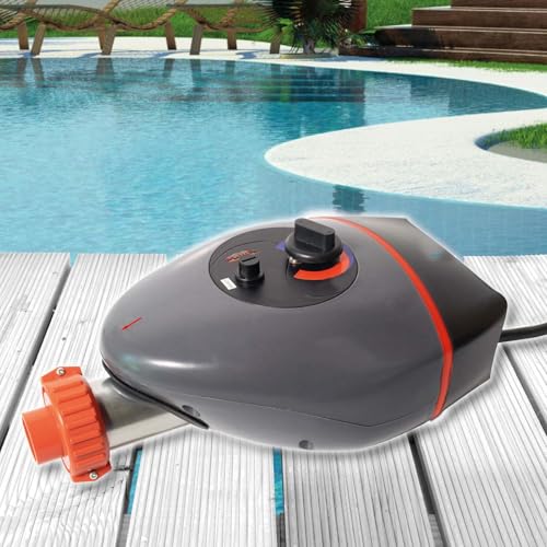 Mauk® Heat Drop® Poolheizung elektrisch 3000 W – Heizt bis 40 °C | 6–8 °C pro Stunde | Pool Heizer mit Thermostat & FI-Schutzschalter | Komplettset für Pool & Schwimmbad