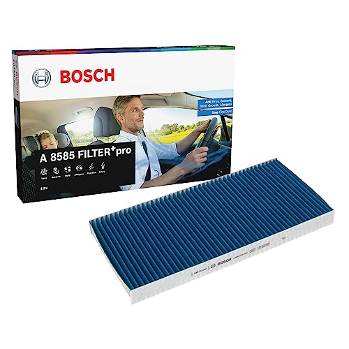 Bosch A8585 - Innenraumfilter FILTER+pro antibakteriell, wirksam gegen übel riechende Gase, Viren, Schimmel, Feinstaub und Allergene