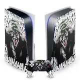 Head Case Designs Offizielle The Joker DC Comics The Killing Joke Darsteller Kunst Vinyl Frontplatte Haut Gaming Aufkleber Abziehbild Abdeckung kompatibel mit PS5 Disc Console & DualSense