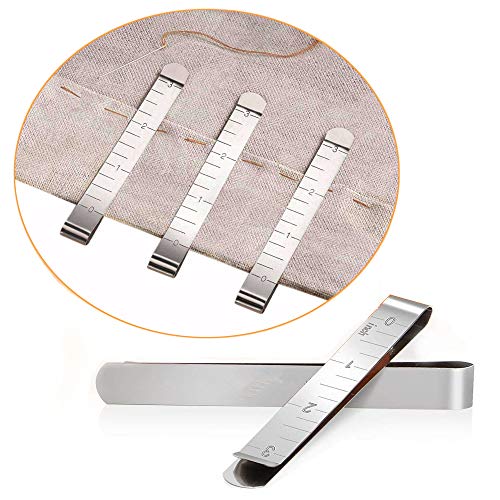 20 Nähklammern Nähzubehör-Set aus Edelstahl, 3" Lineal, Quilting-Zubehör für magische Clips, Einlege- und Markierzubehör, Markierclips für Nähprojekte