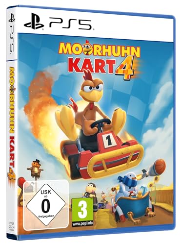 Moorhuhn Kart 4 - Das Familien Rennspiel - abgefahrene Charaktere, coole Pisten und neue Karts für PS5