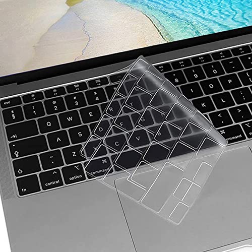 Amazon Marke - Diaryan Ultra Dünn Tastaturschutz Kompatibel für 2021 2020 M1 MacBook Air 13 Zoll ( A2337 A2179 ) mit Retina Display & Touch ID,Transparent Keyboard Cover, QWERTZ EU-Layout, TPU Klar