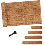 Schilfrohrmatte Balkon Schilfmatten Sichtschutz Zaun Weidenmatte Langlebiger Witterungsbeständiger Zaun Bambus Sonnenschutz Schilfmatte Beach Teich Trennwand Dekorative
