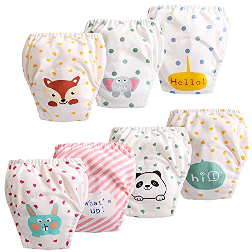 JackLoveBriefs Baby Kleinkind Töpfchen Unterwäsche Töpfchen Trainingshose (1 bis 6 Jahre， 7 Stück), Verschiedene Farbe und Motive, Herrsteller Gr. 90