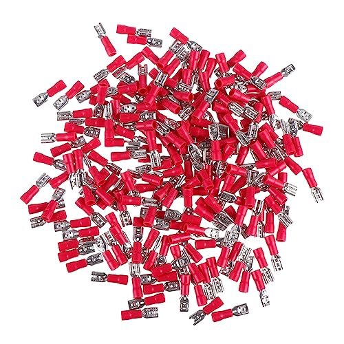 Amosfun 200Stücke Flachstecker Crimpanschlüsse Mit Isolierung Für Elektrische Für Haushaltsgeräte Fahrzeuge Langlebige Zuverlässige