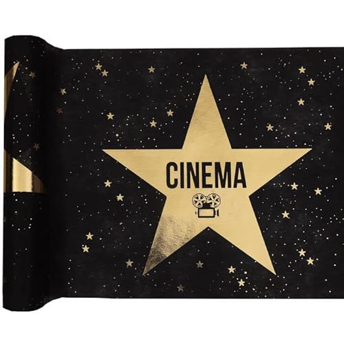 PAINT IT EASY Hollywood-Film Tischläufer, 30cm x 5m, Gold, Goldpunkte, Samt