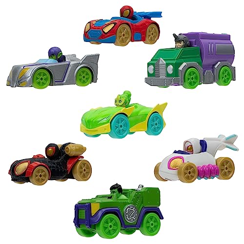 Spidey und seine Super-Freunde -SNF0223 Metall Fahrzeuge 7er-Set, Spielzeug ab 3 Jahren