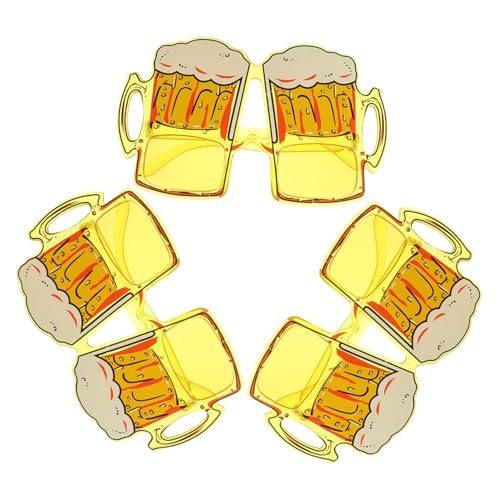 TOGEVAL 3 Stk Bierkrug Gläser Stilvolle Brille Gläser in Bierkrugform Modische Brille Bierkrug Brille Partybrillen Für Das Neue Jahr Mode Sonnenbrillen Make-up-brille Partyzubehör Plastik