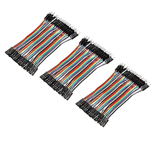 Aihasd 3PCS 120P 10cm Male-Female Jumper Wire Cable Jumper for Arduino
