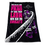 Feuerwehrfrau Strandtuch als kuscheliges Oversize XL Frottee Saunatuch und Badetuch Handgezeichnet 175 x 100 cm Laken Geschenkidee Funmotiv…