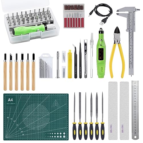 HSEAMALL 109 STÜCKE Modellbau Werkzeug Set,Gundam Modeler Grundwerkzeuge Hobby Werkzeug Sets Basic Tools für Auto Modell Bausatz DIY Reparatur