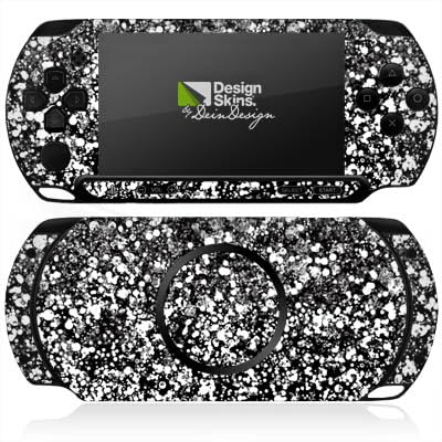 DeinDesign Skin kompatibel mit Sony PSP Street E1004 Folie Sticker Glitzer Look Schneeflocken Muster