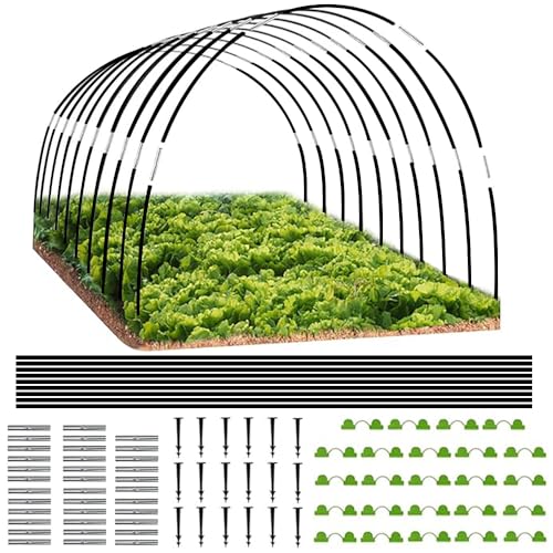 50 PCS Pflanztunnel Bögen, Gewächshausreifen Fiberglas, Gartentunnel Reifen, Folientunnel Bögen, Gewächshaus Hoops, Gewächshausreifen Folientunnel, Bögen Für Folientunnel, Gartenreifen Hochbeet