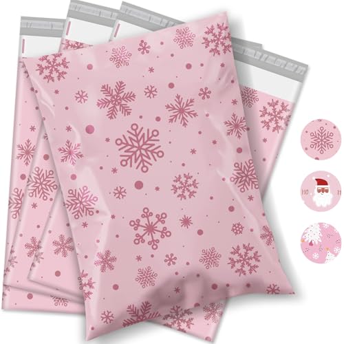 Metronic Poly-Versandtaschen, 37,8 x 48,3 cm, selbstklebende Versandtaschen für kleine Unternehmen, wasserdichte Versandtaschen, Polybeutel für den Versand, Weihnachtsverpackung, Versandtaschen, Rosa