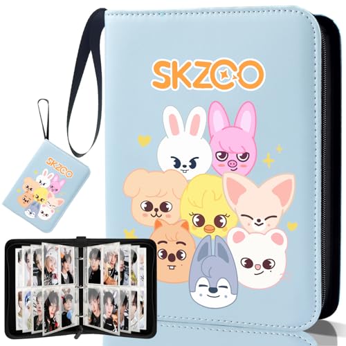 Stray Kids Photocard Binder, SKZ Skzoo Süße Cartoon Photocards Holder, Straykids Sammelkarten Album 400 Taschen, Kpop Merch Geschenke für STAY