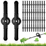 JNWYH 80 Stücke Ersatzmesser Set, Kompatibel Rasentrimmer Messer für Anwesen,Gärten,Pastoral,Blumenbeeten,Hinterhof,Feldern,Rasen,Fußballfeld(Schwarz)