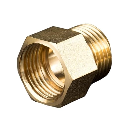1pc Brass Fitting F/M M10 M12 M14 M16 M18 M20 M22 Female To Male Thread Brass Pipe Connectors Copper Coupler Adapter Threaded Joint(M20X1.5-M14X1.5)