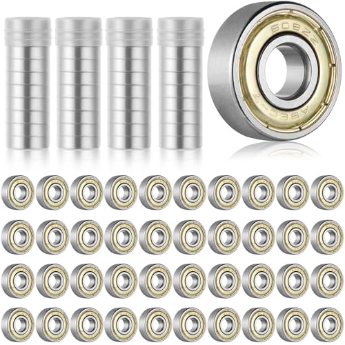 40 Pack 608 ZZ Kugellager, 8mm x 22mm x 7mm Metall Double Shielded Miniatur Rillenkugellager, Kugellager 608 kugellager für Skateboard Roller Inline Skate