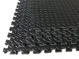 Bodenbelag für Garage, Werkstatt, Ausstellungsraum, EVA-Schaumstoff, ineinandergreifend, Schwarz, 4 Stück, 16 m²