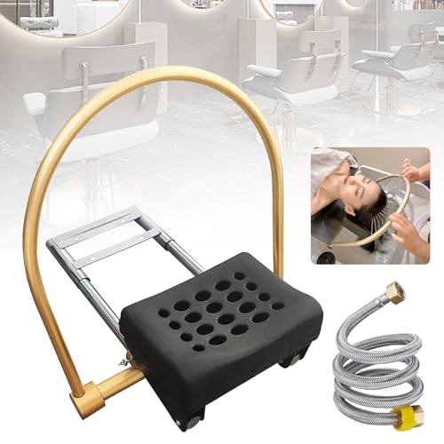 Head Spa Wasserzirkulationsständer, Kopf Spa Shampoo Becken Wasserzirkulation Kit Shampoo Spülstuhl Bett Beweglicher Kopf Massagegerät 360° Verstellbare Head Spa Zubehör Haarbehandlungen